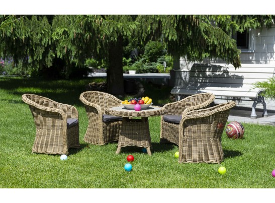 "Равенна" кофейный стол из искусственного ротанга, цвет соломенный в Кургане