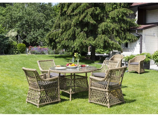 "Доппио" обеденная группа плетеная, цвет соломенный в Кургане