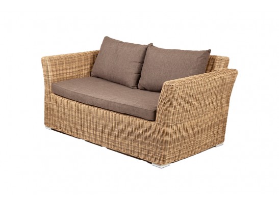 "Капучино" диван из искусственного ротанга двухместный, цвет соломенный в Кургане