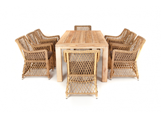 "Витория" обеденная группа плетеная, цвет соломенный в Кургане