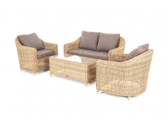 "Кон Панна" лаунж-зона из искусственного ротанга, цвет соломенный в Кургане