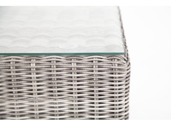 "Боно" журнальный столик из искусственного ротанга, цвет серый в Кургане