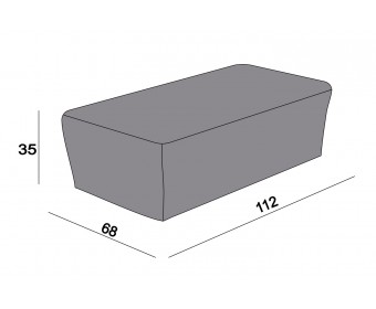 Защитный чехол на журнальный столик Капучино, 110×66×34 см, темно-серый