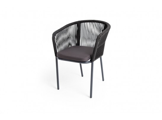 "Марсель" плетеный стул из роупа, цвет темно-серый в Кургане