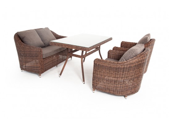 "Кон Панна" обеденная группа плетеная, цвет коричневый в Кургане
