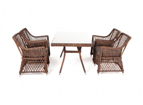 "Латте–140 L" обеденная группа плетеная, цвет коричневый в Кургане