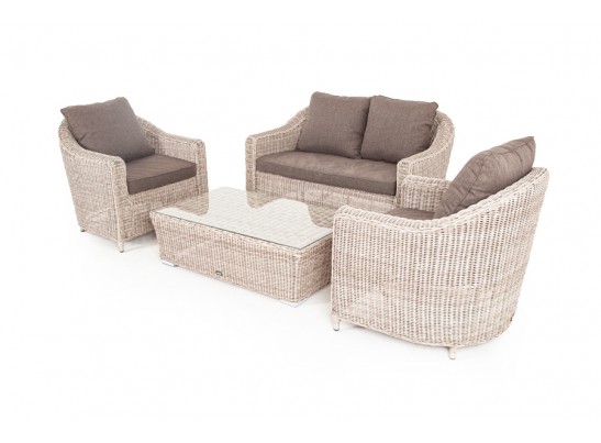 "Кон Панна" лаунж-зона из искусственного ротанга, цвет бежевый в Кургане