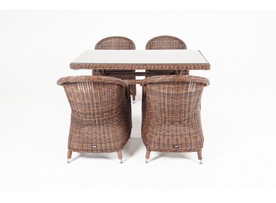 "Латте–140 R" обеденная группа плетеная, цвет коричневый в Кургане