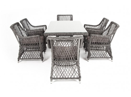 "Латте" обеденная группа плетеная, цвет графит в Кургане