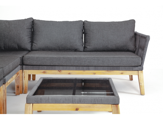 "Барселона" столик кофейный, деревянный каркас, акация в Кургане