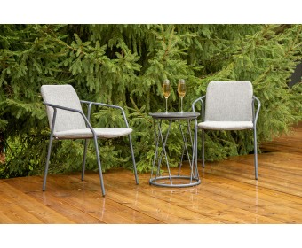 "Марокко" кофейный комплект из алюминия, цвет темно-серый