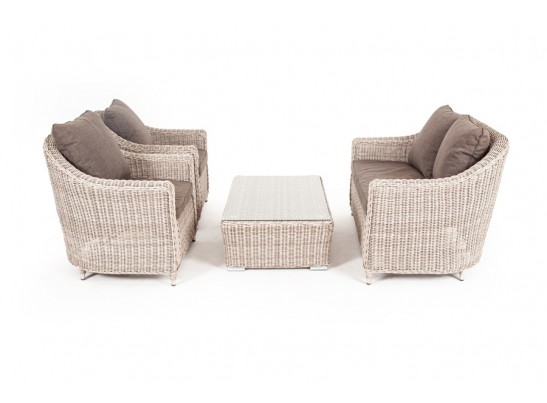 "Кон Панна" лаунж-зона из искусственного ротанга, цвет бежевый в Кургане