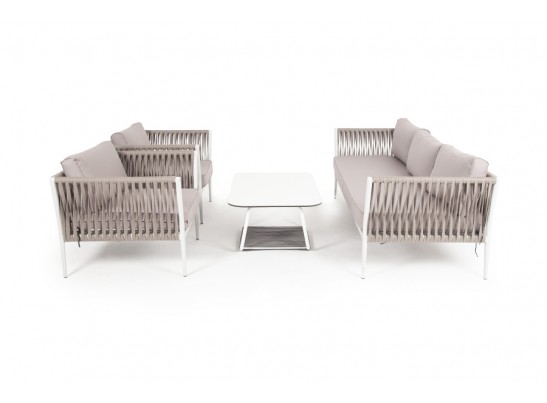 "Касабланка" лаунж-зона плетеная из роупа 5-местная, цвет серо-коричневый в Кургане