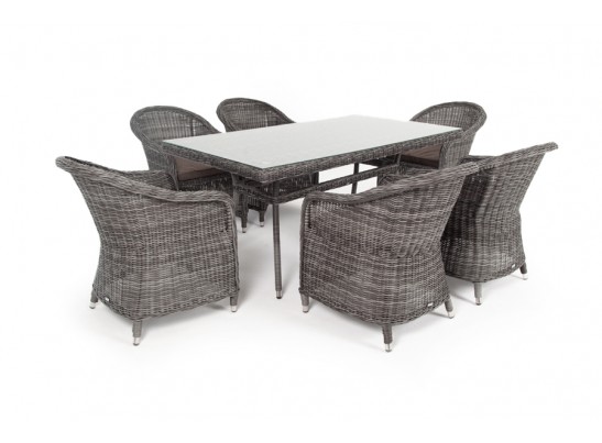 "Эспрессо" обеденная группа плетеная, цвет графит в Кургане