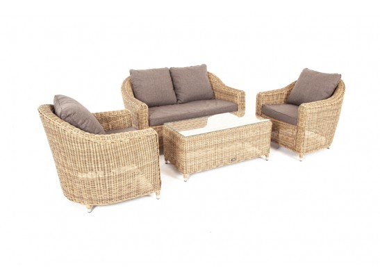 "Кон Панна" лаунж-зона из искусственного ротанга, цвет соломенный в Кургане