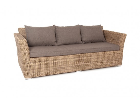"Капучино" диван из искусственного ротанга трехместный, цвет соломенный в Кургане