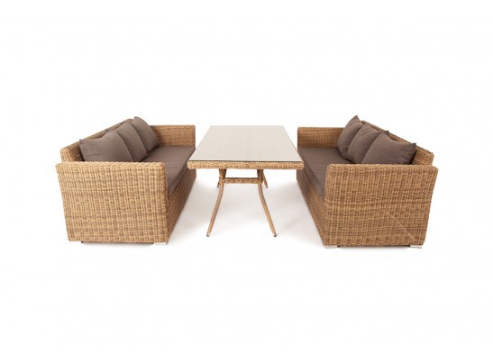 "Мокко Дабл" обеденная группа из искусственного ротанга, цвет соломенный в Кургане