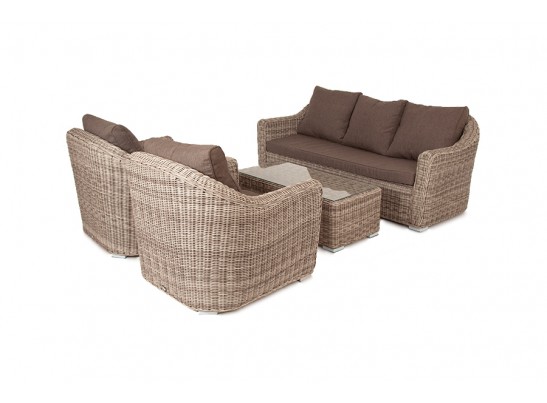 "Фабриция" лаунж-зона из искусственного ротанга, цвет серый в Кургане