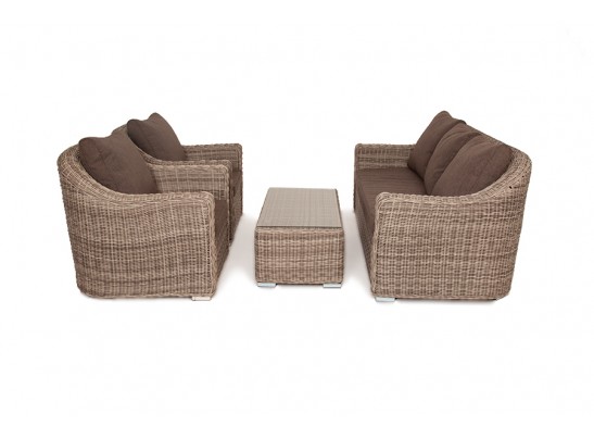 "Фабриция" лаунж-зона из искусственного ротанга, цвет серый в Кургане