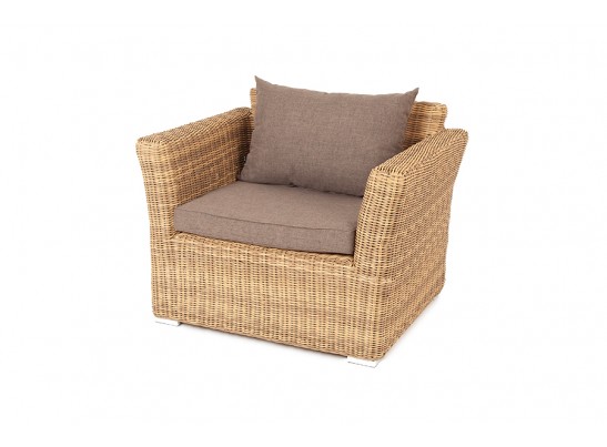 "Капучино" кресло из искусственного ротанга, цвет соломенный в Кургане