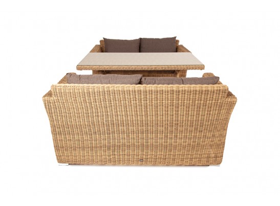 "Мокко" обеденная группа плетеная из ротанга, цвет соломенный в Кургане