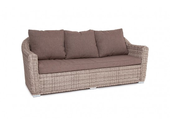 "Фабриция" диван из искусственного ротанга трехместный, цвет серый в Кургане