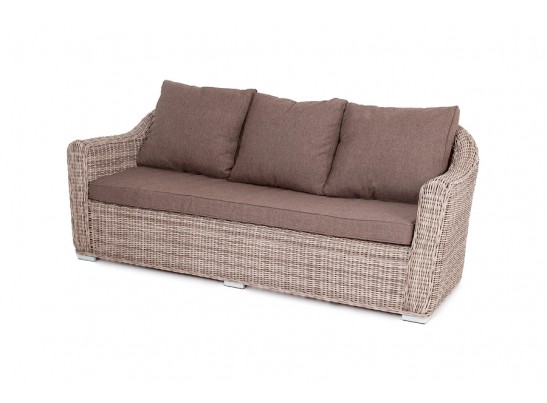 "Фабриция" диван из искусственного ротанга трехместный, цвет серый в Кургане