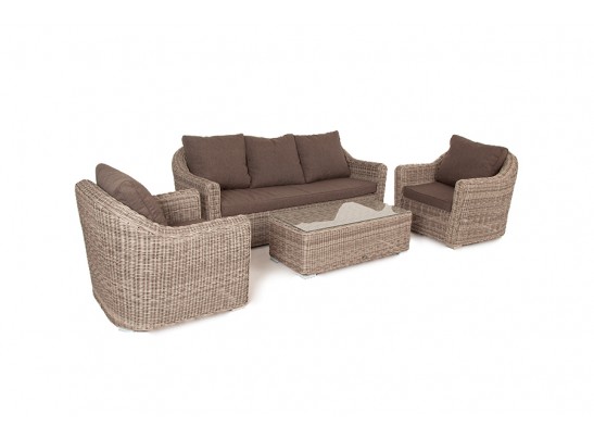 "Фабриция" лаунж-зона из искусственного ротанга, цвет серый в Кургане