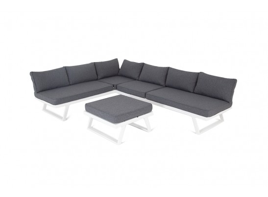 "Альпы" комплект-трансформер садовой мебели из алюминия (угловой диван, столик) с подушками в Кургане