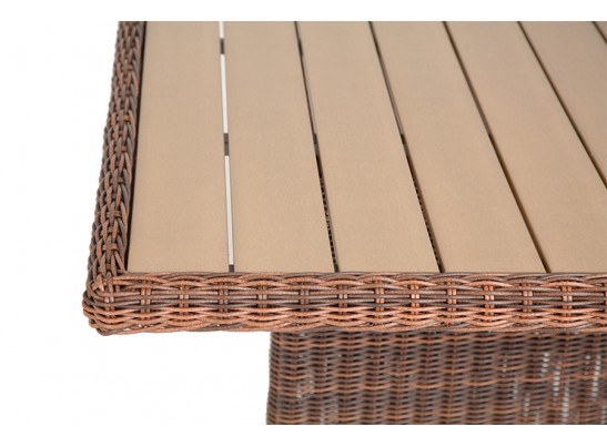 "Бергамо" плетеный обеденный стол, цвет коричневый в Кургане