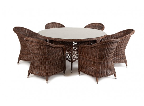 "Эспрессо–150 R" обеденная группа плетеная, цвет коричневый в Кургане