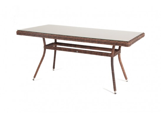"Латте" плетеный стол из искусственного ротанга 140х80см, цвет коричневый в Кургане