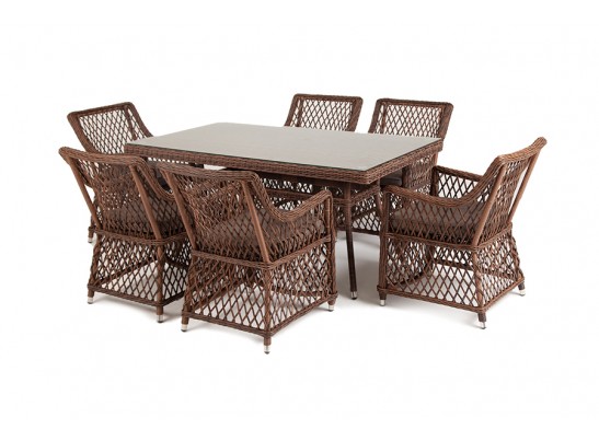 "Латте" обеденная группа плетеная, цвет коричневый в Кургане