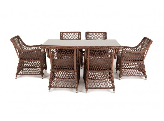 "Латте" обеденная группа плетеная, цвет коричневый в Кургане