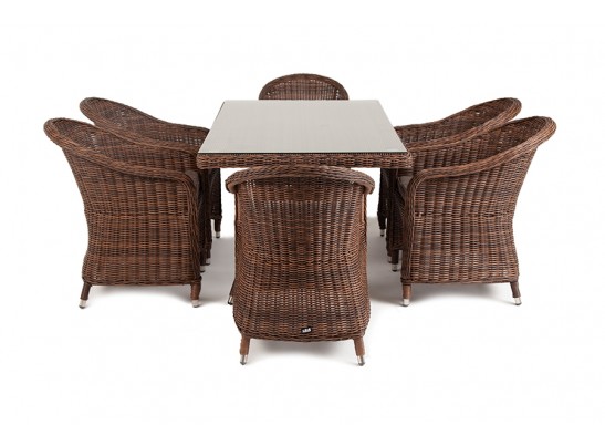 "Эспрессо" обеденная группа плетеная, цвет коричневый в Кургане