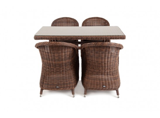 "Латте–140 R" обеденная группа плетеная, цвет коричневый в Кургане