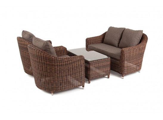 "Кон Панна" лаунж-зона из искусственного ротанга, цвет коричневый в Кургане