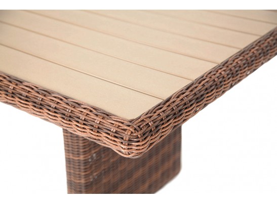 "Бергамо" плетеный обеденный стол, цвет коричневый в Кургане