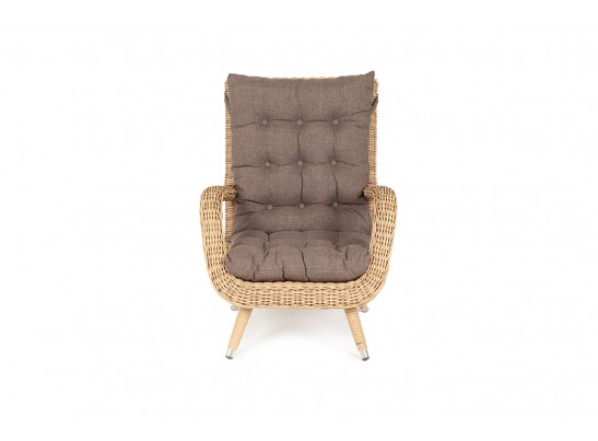 "Толедо" кресло плетеное с подушками, цвет соломенный в Кургане