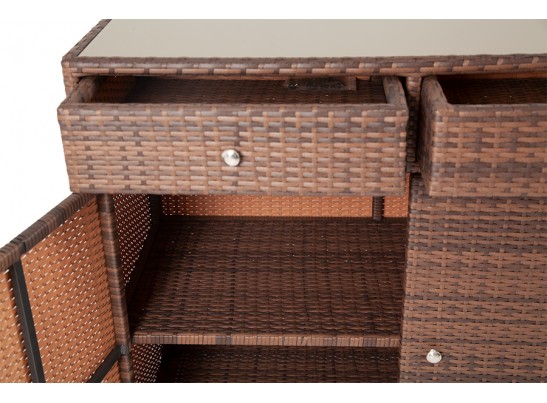 "Мальта" тумба плетеная из искусственного ротанга, цвет коричневый в Кургане