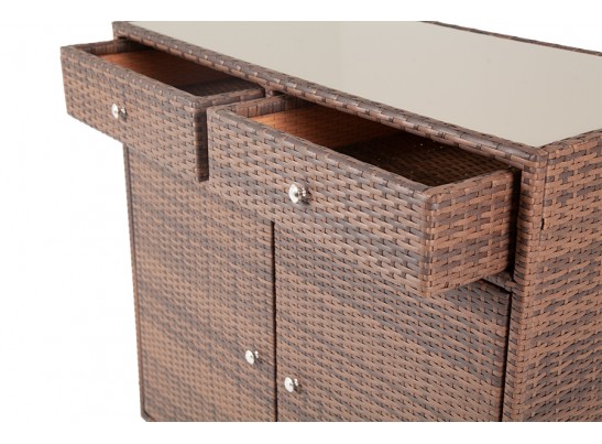 "Мальта" тумба плетеная из искусственного ротанга, цвет коричневый в Кургане