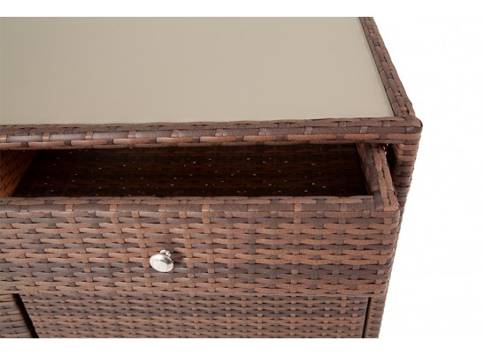 "Мальта" тумба плетеная из искусственного ротанга, цвет коричневый в Кургане