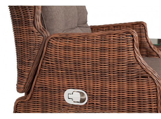 "Форио" кресло раскладное плетеное, цвет коричневый в Кургане