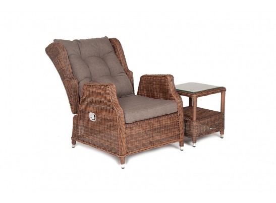 "Форио" кресло раскладное плетеное, цвет коричневый в Кургане
