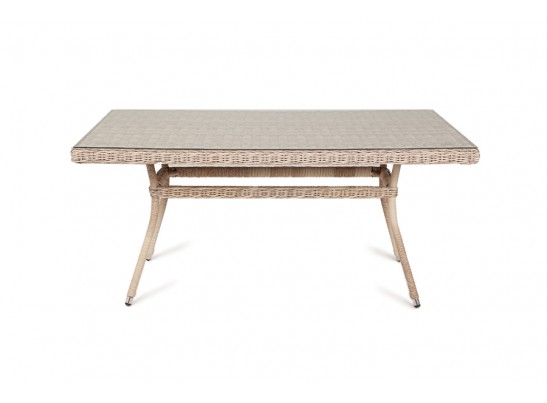 "Латте" плетеный стол из искусственного ротанга 160х90см, цвет бежевый в Кургане