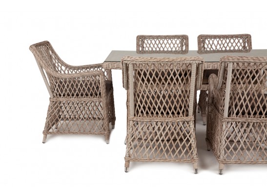 "Латте" обеденная группа плетеная, цвет бежевый в Кургане