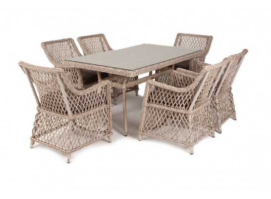 "Латте" обеденная группа плетеная, цвет бежевый в Кургане