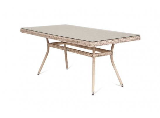 "Латте" плетеный стол из искусственного ротанга 160х90см, цвет бежевый в Кургане