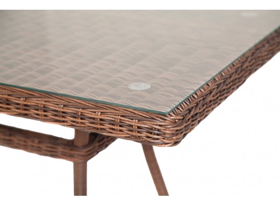 "Латте" плетеный стол из искусственного ротанга 140х80см, цвет коричневый в Кургане