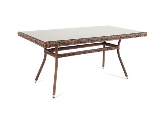 "Латте" плетеный стол из искусственного ротанга 140х80см, цвет коричневый в Кургане